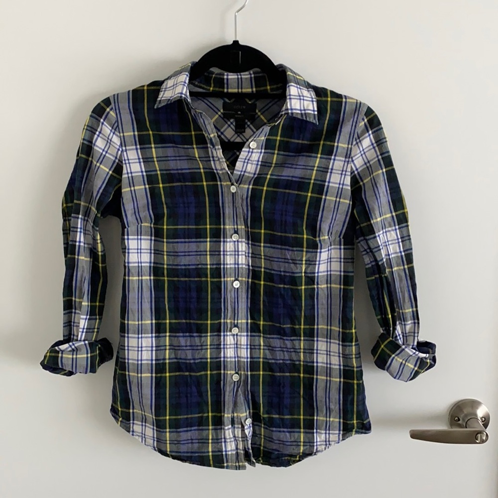 J. Crew Plaid Perfect Shirt 00